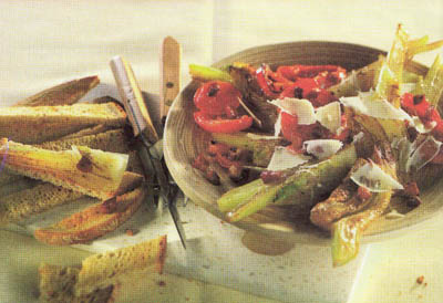 Тосты с ветчиной, овощами и пармезаном - блюдо 200 калорий - меню для похудения